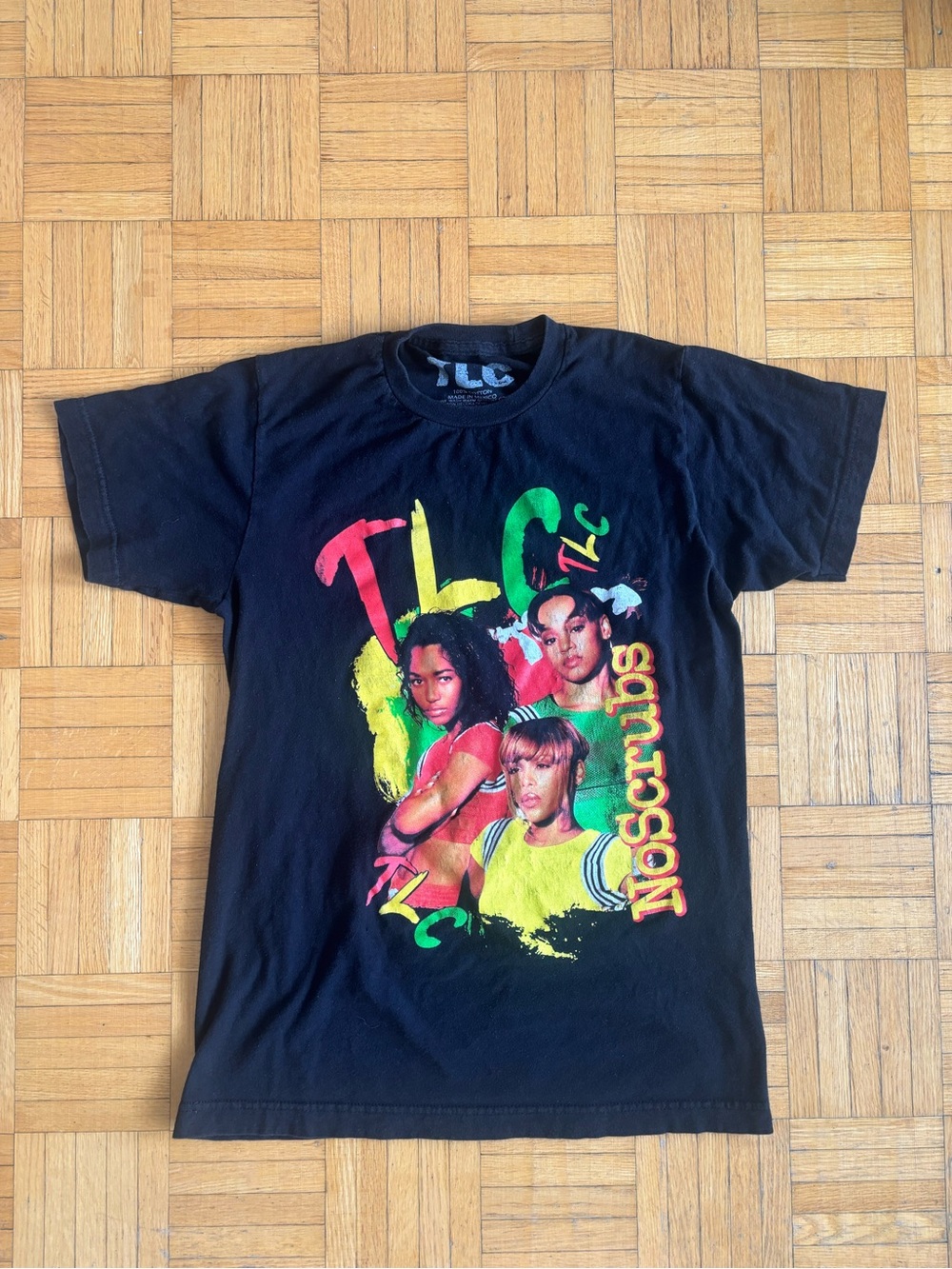 TLC No Scrubs Black Graphic Tee